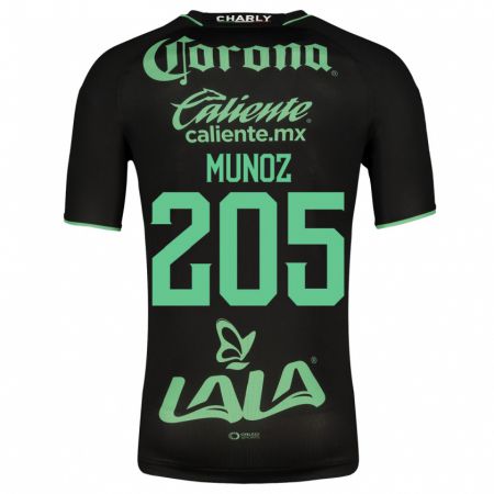 Kandiny Férfi Guillermo Muñoz #205 Fekete Idegenbeli Jersey 2023/24 Mez Póló Ing
