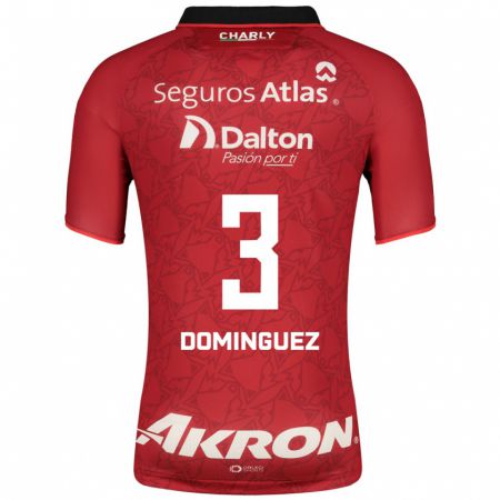 Kandiny Férfi Idekel Domínguez #3 Piros Idegenbeli Jersey 2023/24 Mez Póló Ing