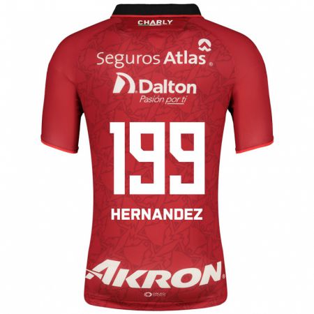 Kandiny Férfi Sergio Hernández #199 Piros Idegenbeli Jersey 2023/24 Mez Póló Ing