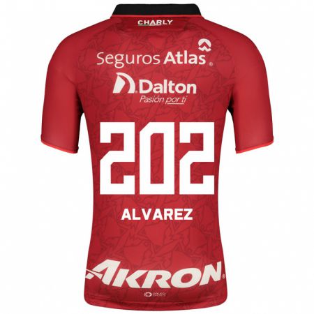 Kandiny Férfi Sergio Álvarez #202 Piros Idegenbeli Jersey 2023/24 Mez Póló Ing