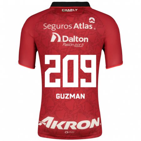 Kandiny Férfi Jorge Guzmán #209 Piros Idegenbeli Jersey 2023/24 Mez Póló Ing