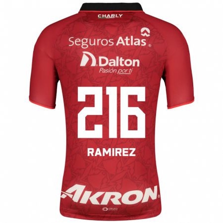 Kandiny Férfi Paulo Ramírez #216 Piros Idegenbeli Jersey 2023/24 Mez Póló Ing