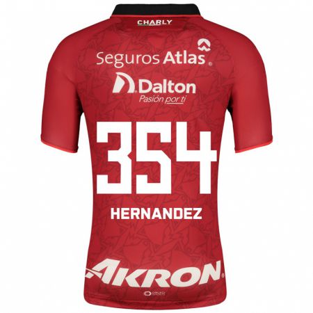 Kandiny Férfi Daniel Hernández #354 Piros Idegenbeli Jersey 2023/24 Mez Póló Ing