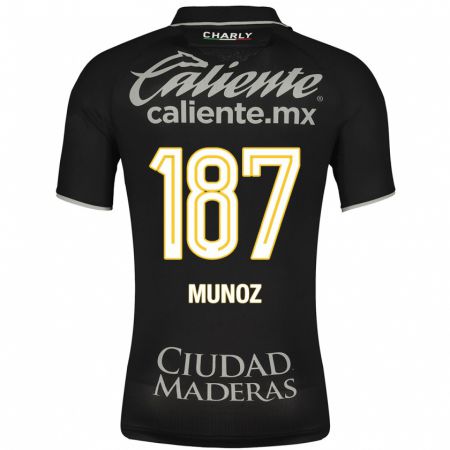 Kandiny Férfi Diego Muñoz #187 Fekete Idegenbeli Jersey 2023/24 Mez Póló Ing