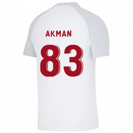 Kandiny Férfi Efe Akman #83 Fehér Idegenbeli Jersey 2023/24 Mez Póló Ing