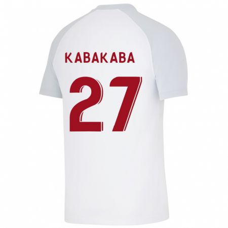 Kandiny Férfi Naomie Kabakaba #27 Fehér Idegenbeli Jersey 2023/24 Mez Póló Ing
