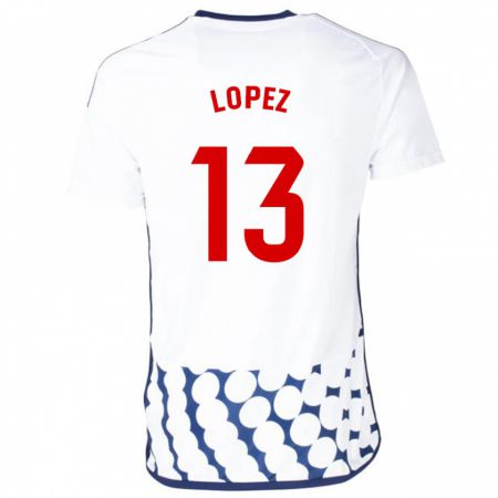 Kandiny Férfi Luis López #13 Fehér Idegenbeli Jersey 2023/24 Mez Póló Ing