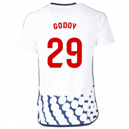 Kandiny Férfi Alan Godoy #29 Fehér Idegenbeli Jersey 2023/24 Mez Póló Ing