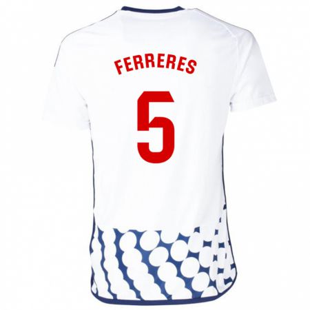 Kandiny Férfi Manolo Ferreres #5 Fehér Idegenbeli Jersey 2023/24 Mez Póló Ing