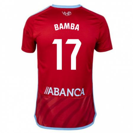 Kandiny Férfi Jonathan Bamba #17 Piros Idegenbeli Jersey 2023/24 Mez Póló Ing