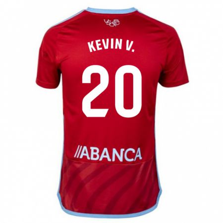 Kandiny Férfi Kevin Vázquez #20 Piros Idegenbeli Jersey 2023/24 Mez Póló Ing