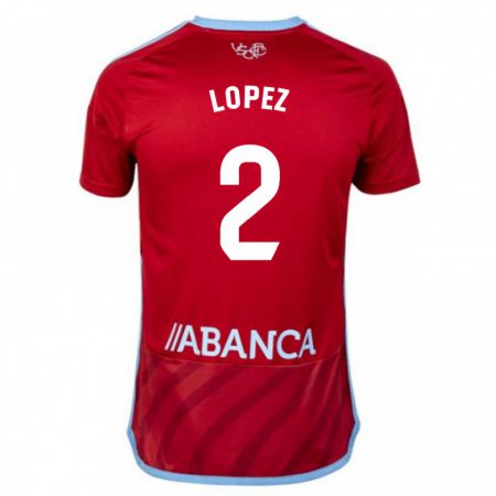 Kandiny Férfi Iván López #2 Piros Idegenbeli Jersey 2023/24 Mez Póló Ing