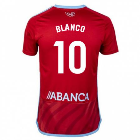 Kandiny Férfi Raúl Blanco #10 Piros Idegenbeli Jersey 2023/24 Mez Póló Ing