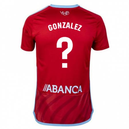 Kandiny Férfi Marcos González #0 Piros Idegenbeli Jersey 2023/24 Mez Póló Ing