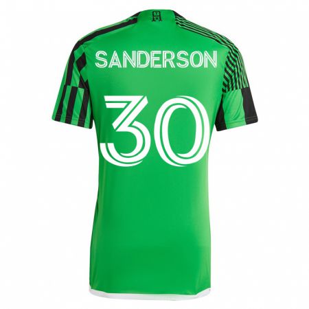 Kandiny Női Spencer Sanderson #30 Zöld Fekete Hazai Jersey 2023/24 Mez Póló Ing