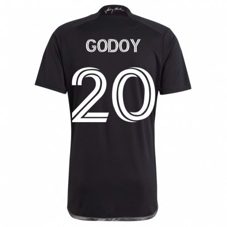 Kandiny Női Aníbal Godoy #20 Fekete Idegenbeli Jersey 2023/24 Mez Póló Ing