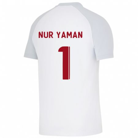 Kandiny Női Gamze Nur Yaman #1 Fehér Idegenbeli Jersey 2023/24 Mez Póló Ing