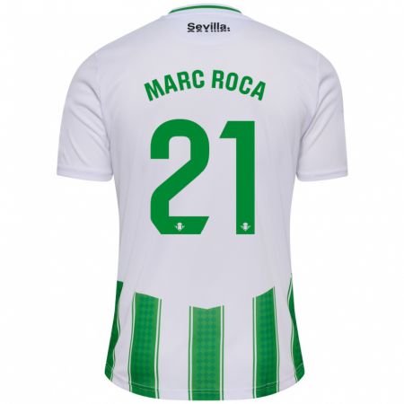 Kandiny Gyermek Marc Roca #21 Fehér Hazai Jersey 2023/24 Mez Póló Ing