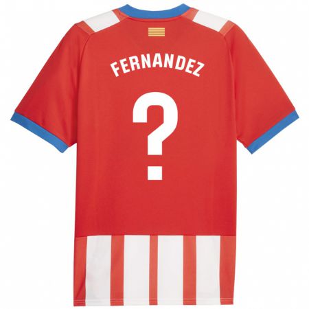 Kandiny Gyermek Marc Fernández #0 Piros Fehér Hazai Jersey 2023/24 Mez Póló Ing