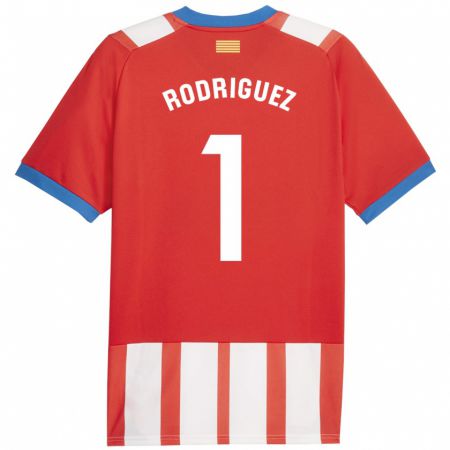 Kandiny Gyermek Maria Rodríguez #1 Piros Fehér Hazai Jersey 2023/24 Mez Póló Ing