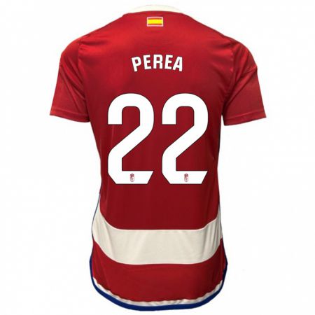Kandiny Gyermek Alberto Perea #22 Piros Hazai Jersey 2023/24 Mez Póló Ing