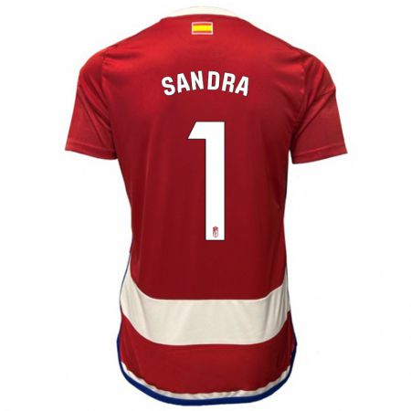 Kandiny Gyermek Sandra #1 Piros Hazai Jersey 2023/24 Mez Póló Ing