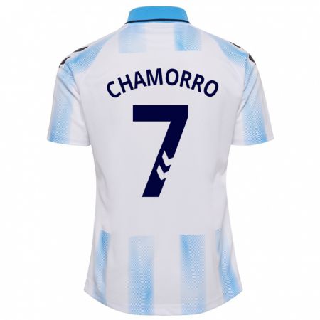 Kandiny Gyermek Alexis Chamorro #7 Fehér Kék Hazai Jersey 2023/24 Mez Póló Ing