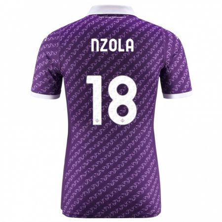 Kandiny Gyermek M'bala Nzola #18 Ibolya Hazai Jersey 2023/24 Mez Póló Ing