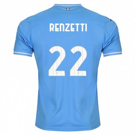 Kandiny Gyermek Davide Renzetti #22 Kék Hazai Jersey 2023/24 Mez Póló Ing