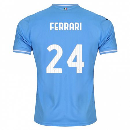 Kandiny Gyermek Lorenzo Ferrari #24 Kék Hazai Jersey 2023/24 Mez Póló Ing