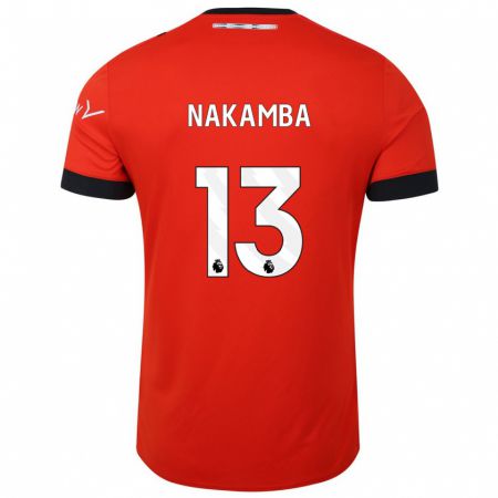 Kandiny Gyermek Marvelous Nakamba #13 Piros Hazai Jersey 2023/24 Mez Póló Ing