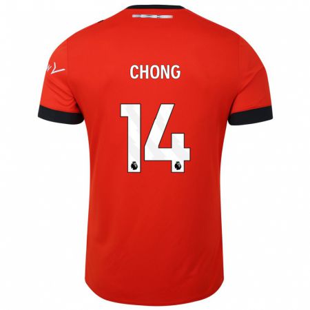 Kandiny Gyermek Tahith Chong #14 Piros Hazai Jersey 2023/24 Mez Póló Ing