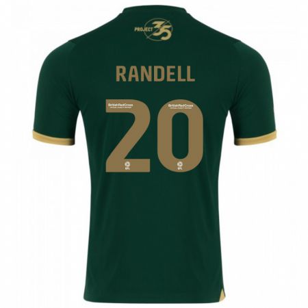 Kandiny Gyermek Adam Randell #20 Zöld Hazai Jersey 2023/24 Mez Póló Ing