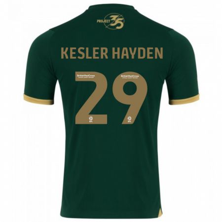 Kandiny Gyermek Kaine Kesler-Hayden #29 Zöld Hazai Jersey 2023/24 Mez Póló Ing