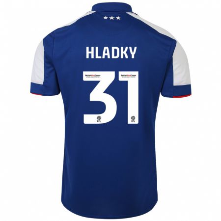 Kandiny Gyermek Vaclav Hladky #31 Kék Hazai Jersey 2023/24 Mez Póló Ing