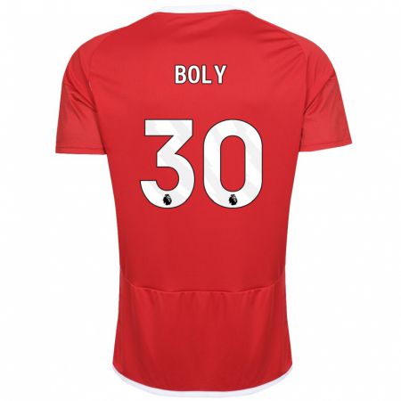 Kandiny Gyermek Willy Boly #30 Piros Hazai Jersey 2023/24 Mez Póló Ing