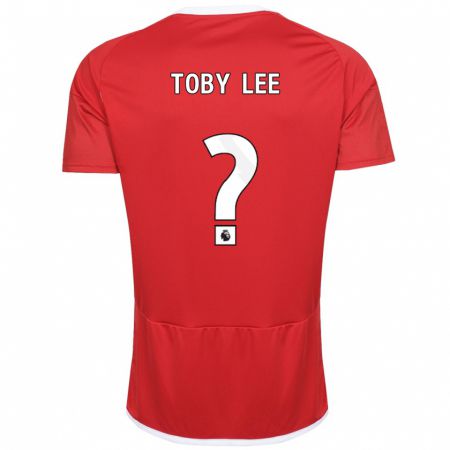 Kandiny Gyermek Toby Lee #0 Piros Hazai Jersey 2023/24 Mez Póló Ing