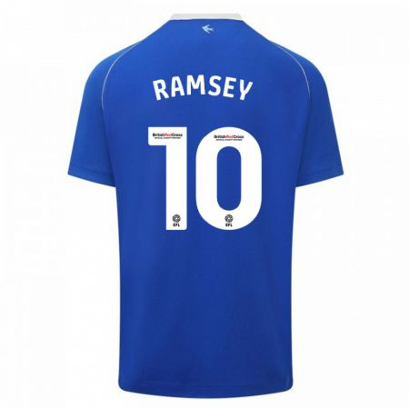 Kandiny Gyermek Aaron Ramsey #10 Kék Hazai Jersey 2023/24 Mez Póló Ing
