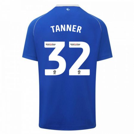 Kandiny Gyermek Ollie Tanner #32 Kék Hazai Jersey 2023/24 Mez Póló Ing