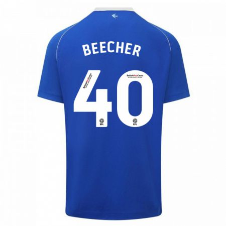 Kandiny Gyermek Josh Beecher #40 Kék Hazai Jersey 2023/24 Mez Póló Ing