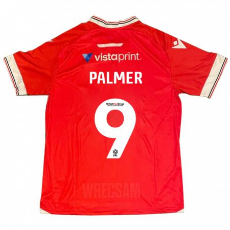 Kandiny Gyermek Ollie Palmer #9 Piros Hazai Jersey 2023/24 Mez Póló Ing