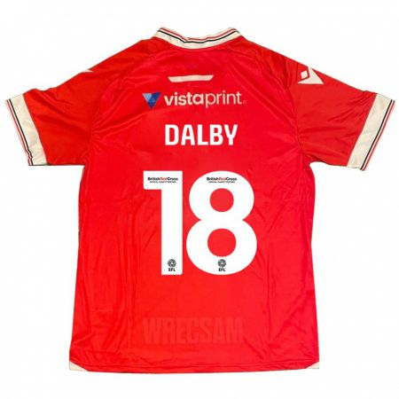 Kandiny Gyermek Sam Dalby #18 Piros Hazai Jersey 2023/24 Mez Póló Ing