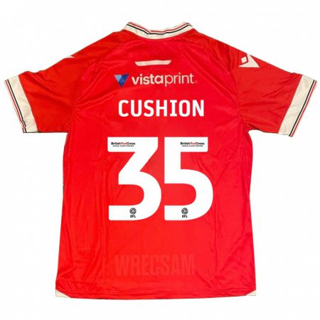 Kandiny Gyermek Owen Cushion #35 Piros Hazai Jersey 2023/24 Mez Póló Ing