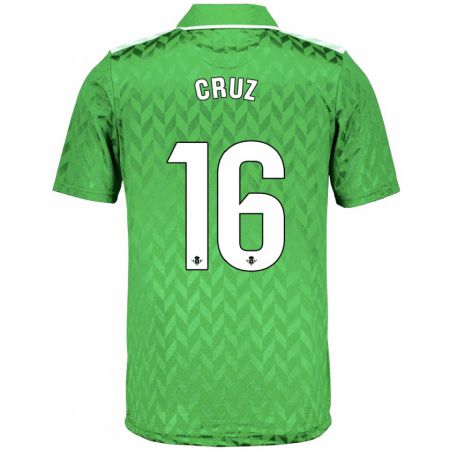 Kandiny Gyermek Juan Cruz #16 Zöld Idegenbeli Jersey 2023/24 Mez Póló Ing