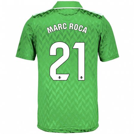 Kandiny Gyermek Marc Roca #21 Zöld Idegenbeli Jersey 2023/24 Mez Póló Ing