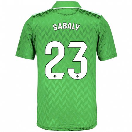 Kandiny Gyermek Youssouf Sabaly #23 Zöld Idegenbeli Jersey 2023/24 Mez Póló Ing