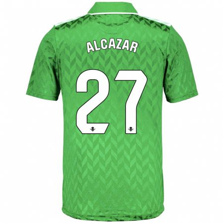 Kandiny Gyermek Lucas Alcázar #27 Zöld Idegenbeli Jersey 2023/24 Mez Póló Ing