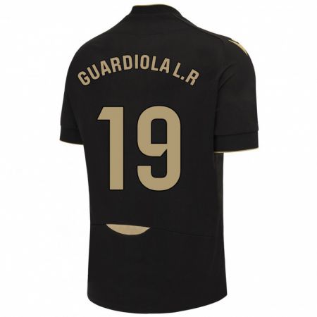 Kandiny Gyermek Sergi Guardiola #19 Fekete Idegenbeli Jersey 2023/24 Mez Póló Ing