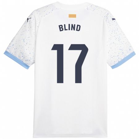 Kandiny Gyermek Daley Blind #17 Fehér Idegenbeli Jersey 2023/24 Mez Póló Ing