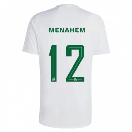 Kandiny Gyermek Sun Menahem #12 Zöldes-Kék Idegenbeli Jersey 2023/24 Mez Póló Ing